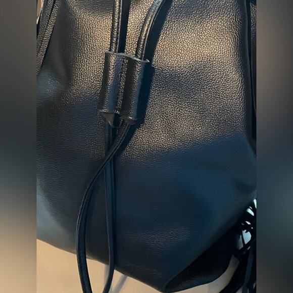 Victoria's Secret Black Fringe Backpack Knapsack Like New - Picture 5 of 8